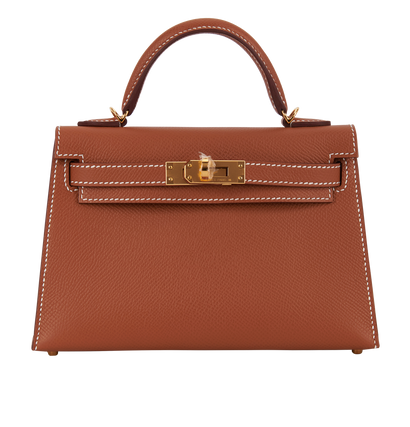 Kelly Mini II 20 Epsom Gold, front view